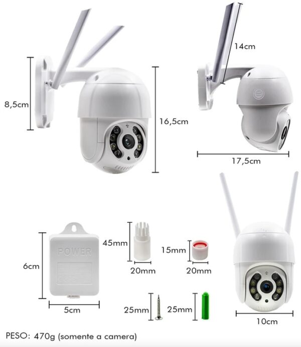 Câmera Externa Wi-Fi Auto Tracking IP66 Haiz HZ-A8 - Image 5