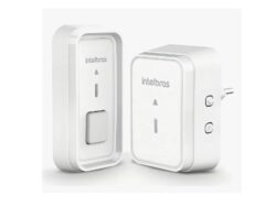 Campainha Sem Fio Intelbras Cib 101 Com Protetor 2 Entradas Branco 127/220v