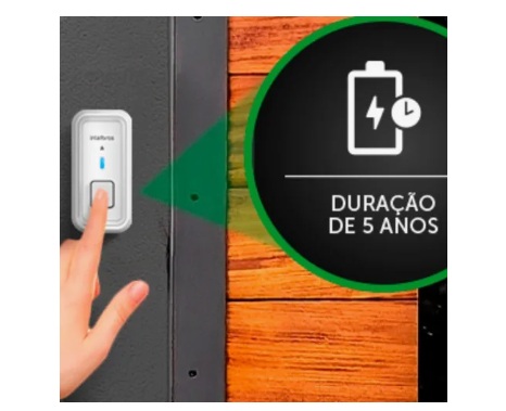 Campainha Sem Fio Intelbras Cib 101 Com Protetor 2 Entradas Branco 127/220v - Imagem 4