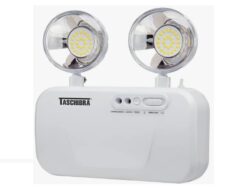 Luminária Emergência Bloco 2 Faróis 1200 Lúmens Taschibra Branco 127/220v