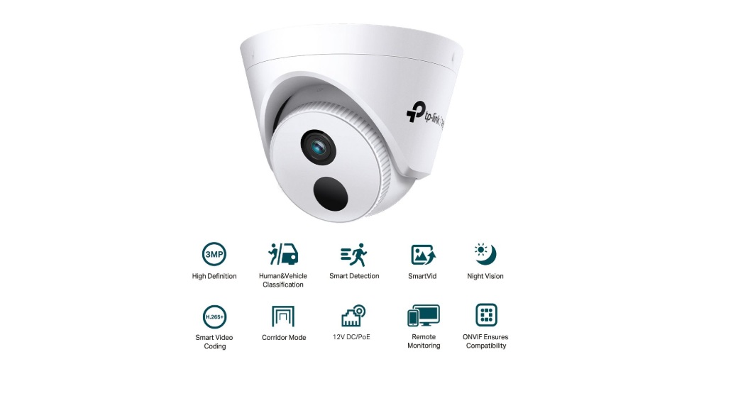 Câmera IP VIGI C430I Poe Dome Turret 3MP 2.8mm - Imagem 4