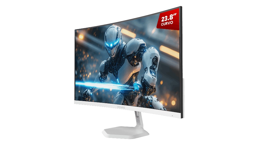 Monitor Gamer PCYES 23.8" Curvo FHD VA 100Hz 5Ms HDMI/VGA Freesync White Ghost