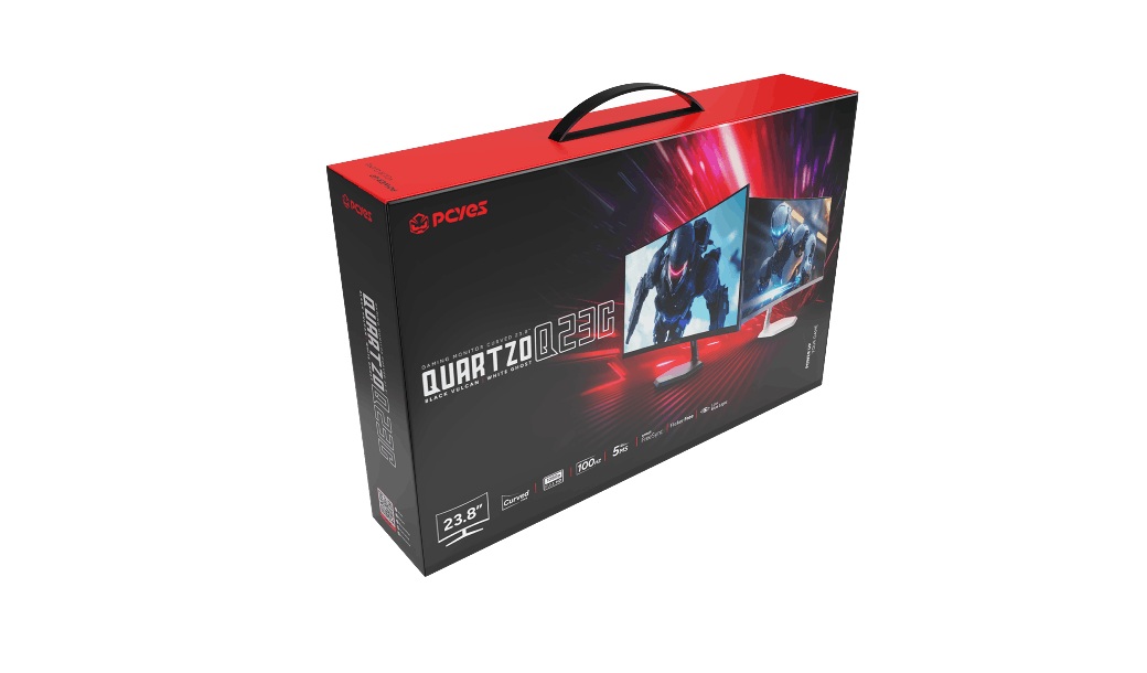 Monitor Gamer PCYES 23.8" Curvo FHD VA 100Hz 5Ms HDMI/VGA Freesync White Ghost - Imagem 2